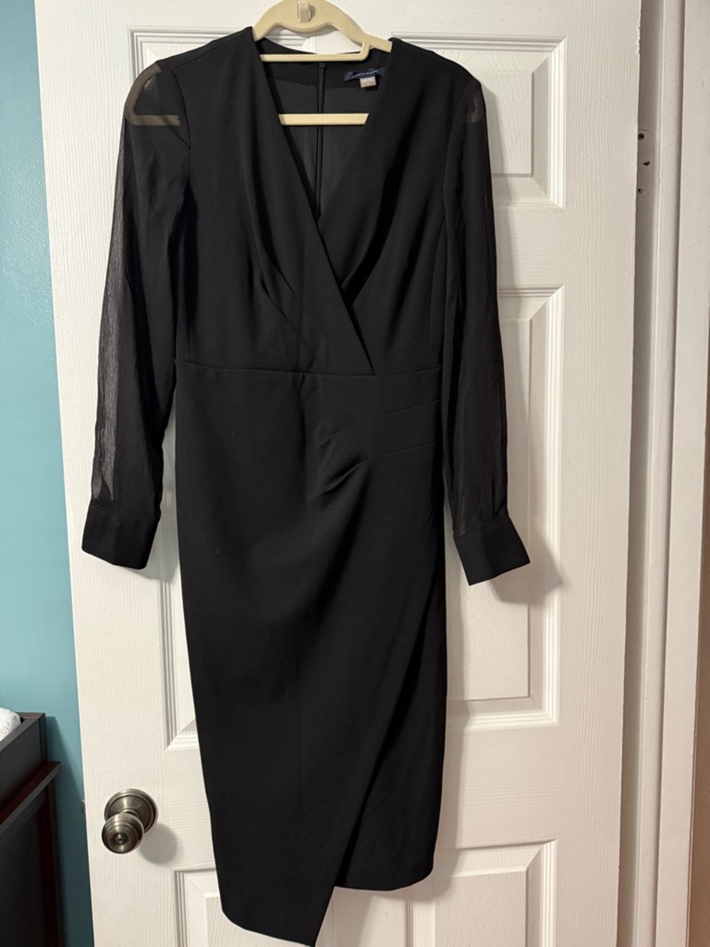 Tommy Hilfiger Black Long-Sleeve Sheath Dress